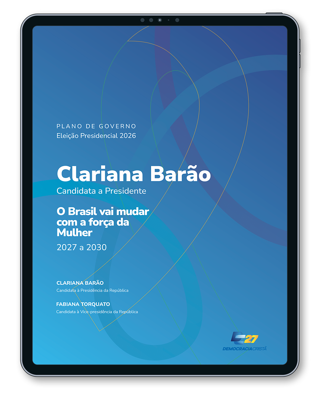Capa do plano de governo de Clariana Barão, 2027 a 2030